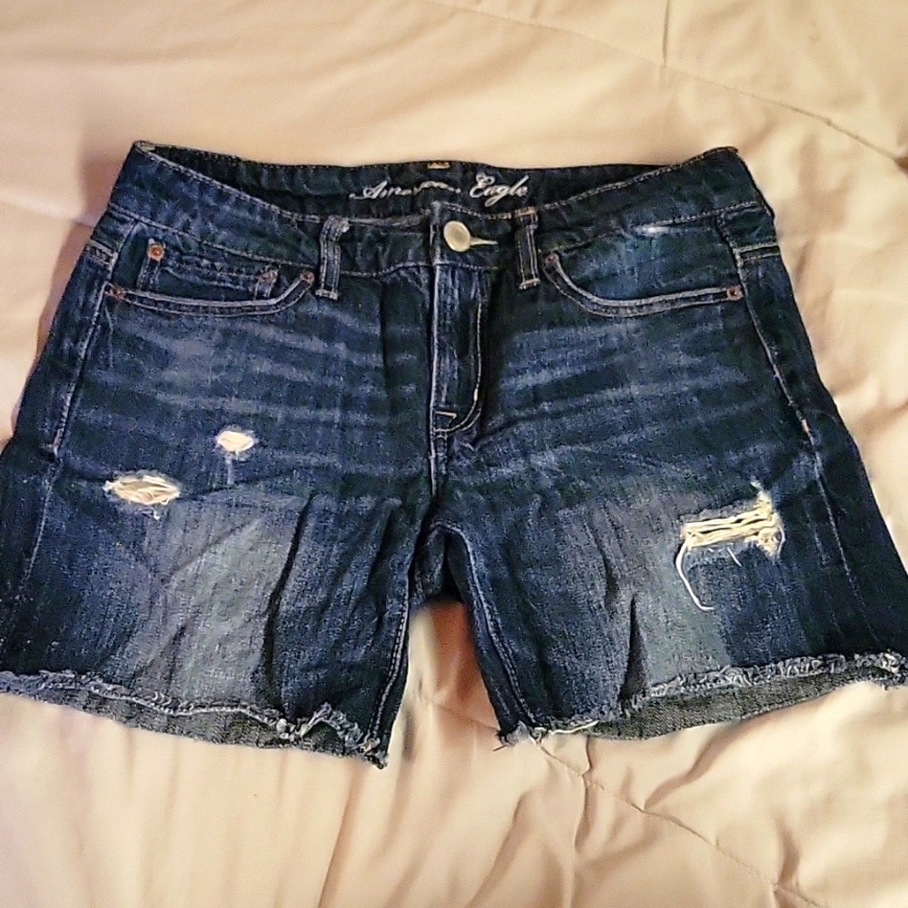 American Eagle Ripped Jean Shorts